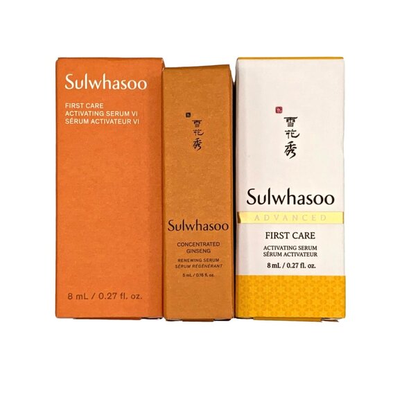 Sulwhasoo 3PK 1st Care Activating Serum 8ml/ea & Concentrated Ginseng Serum 5ml - Picture 1 of 3